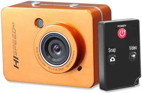 img 4 attached to 📷 Pyle PSCHD60OR Hi Speed Sports Action Camera - HD 1080P Mini Camcorder with 12 MP Camera, 2.4" Touch Screen, USB SD Card HDMI, Waterproof Case, USB Cable, Wireless Remote & Mount – Orange