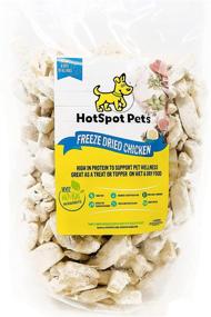 img 3 attached to 🐓 Hotspot Pets Freeze Dried Chicken Treats - Single Ingredient All Natural Grain-Free Chicken Breast for Cats & Dogs - Ideal for Training, Topping or Snacking - Made in USA - 1LB Bag