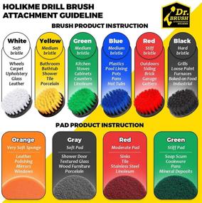 img 3 attached to 🛠️ Holikme 22Piece Drill Brush Attachments Set - Ultimate Power Scrubber for Grout, Tiles, Sinks, Bathtub, Bathroom, Kitchen