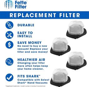 img 1 attached to 🔍 Fette Filter - Replacement Vacuum Dust Cup Filters for Shark XSB726N (Pack of 4)