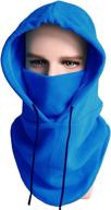 winter beanie for men - fleece balaclava ski face mask & neck gaiter, providing protection from dust and wind logo