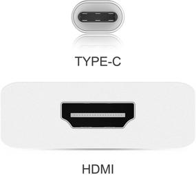 img 3 attached to Адаптер LENTION USB C к 4K HDMI Digital AV для MacBook Pro, Mac Air, iPad Pro, Surface, Chromebook, Samsung S20/S10/S9, Note 10/9/8 и других устройств (CB-4KHDMI, серебряный)