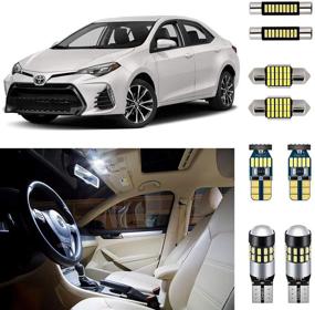 img 4 attached to AUTOGINE 6-Piece White LED Interior Lights Kit for Toyota Corolla 🔆 2013-2021 - Super Bright 6000K Interior Light Bulbs Package + Install Tool