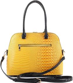 img 2 attached to Leopard Ostrich Leather Satchel Handbag Women's Handbags & Wallets in Satchels