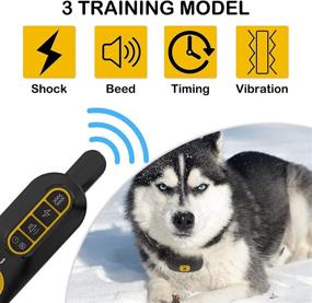 img 1 attached to Bywocn Rechargeable Dog Training Collar with Shock, Sound, and Vibration Modes - Waterproof Bark Collar for Small Medium Large Dogs - 546 Yard Remote Control Range