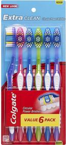 img 4 attached to 🪥 6-Pack of Colgate Extra Clean Full Head Medium Toothbrushes