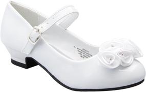img 4 attached to 👠 DressForLess Mary Jane Shoes: Chic Patent Leather with Elegant Satin Rolled Rosettes