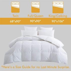 img 3 attached to 🛏️ Premium 1200 Thread Count Egyptian Cotton Comforter - Ultra Soft & Cozy - King/Cal King - White