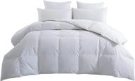 🛏️ premium 1200 thread count egyptian cotton comforter - ultra soft & cozy - king/cal king - white logo