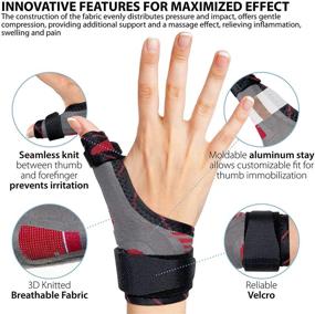 img 1 attached to 🖐️ ORTONYX Thumb Immobilizer Brace - Thumb Spica Support Splint for Arthritis, Pain, Sprains, Strains, Carpal Tunnel - Wrist Strap - Left/Right Hand