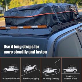 img 2 attached to 🚚 SAN HIMA Rooftop Cargo Carrier Bag - 20 Cubic Feet Waterproof + Anti-Slip Mat & Straps for All Vehicles with Rack & Truck Bed