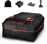 🚚 san hima rooftop cargo carrier bag - 20 cubic feet waterproof + anti-slip mat & straps for all vehicles with rack & truck bed logo