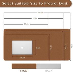 img 3 attached to Yikda Dual-Sided Leather Mouse Pad Desk Mat
