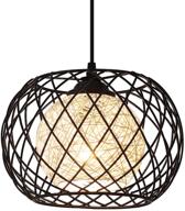 💡 modern pendant hanging light - industrial-light fixture rustic ceiling, mxsaoud metal cage hanging lamps vintage industrial chandelier black for bedroom, kitchen island, hallway, entryway, garage, bathroom логотип