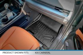 img 2 attached to 🔥 Custom Fit Floor Mats 1st Row Black Liner Set | Compatible with 2022 Kia Carnival | All Weather | SMARTLINER SA0556 (Fits All Models)