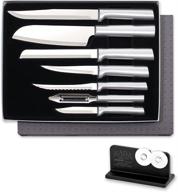 🔪 rada cutlery s38 7-piece starter gift set with r119 knife sharpener logo