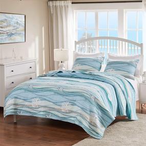 img 3 attached to 🌺 King/California King Greenland Home Maui Quilt Set (3 Piece) in Multi-Colored