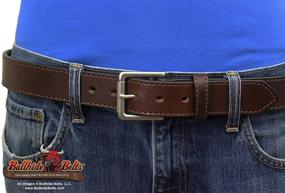 img 1 attached to 🐂 Bullhide Belts: Premium Stitched Leather Accessories for Men's Belts