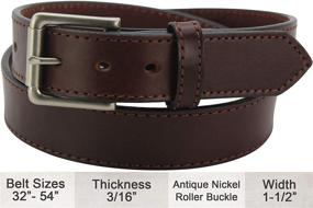 img 3 attached to 🐂 Bullhide Belts: Premium Stitched Leather Accessories for Men's Belts