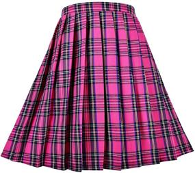 img 3 attached to 👗 Girls Skirt School Uniform Tartan: Trendy Girls' Clothing in Skirts & Skorts