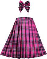 👗 girls skirt school uniform tartan: trendy girls' clothing in skirts & skorts logo