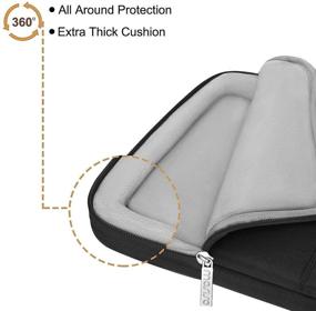 img 3 attached to MOSISO Protective Compatible Polyester Briefcase Laptop Accessories for Bags, Cases & Sleeves