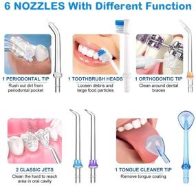 img 1 attached to 🚿 Water Flosser Cordless for Teeth - 5 Modes, Rechargeable & Portable Dental Oral Irrigator with Gravity Ball for Travel Home Braces Bridges Oral Care