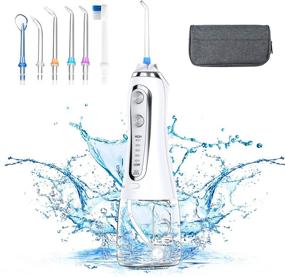 img 4 attached to 🚿 Water Flosser Cordless for Teeth - 5 Modes, Rechargeable & Portable Dental Oral Irrigator with Gravity Ball for Travel Home Braces Bridges Oral Care