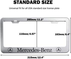 img 3 attached to 🔢 Pair of License Plate Frames, Nifeida 2-Hole Premium Aluminum Alloy License Plate Frames with Screw Caps Cover Set (Silver)