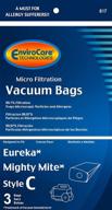 🛍️ envirocare replacement micro filtration dust bags for eureka type c mighty mite canisters - 3 pack logo