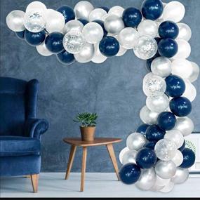 img 1 attached to Maylai Navy Blue Balloons 12 Inch - Pack of 50 | Thick 3.2g/pc | Ideal for Wedding, Birthday & Cowboy Party Decorations