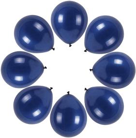 img 4 attached to Maylai Navy Blue Balloons 12 Inch - Pack of 50 | Thick 3.2g/pc | Ideal for Wedding, Birthday & Cowboy Party Decorations