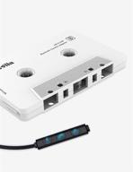 🚗 enhanced bluetooth 5.1 car audio cassette adapter, tape player with bluetooth, hands-free phone call, song trimming, volume adjustment - white logo