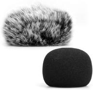 ❄️ chromlives microphone windscreen: furry & foam 2pack for zoom h1 h1n apogee mic and more - effective wind cover solution! logo