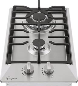 img 3 attached to 🔥 Empava 12 in. Gas Stove Cooktop: Italy Sabaf Sealed Burners, NG/LPG Convertible, Stainless Steel, 12x21 Inch – Top-Quality Performance and Convenience