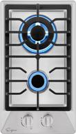 🔥 empava 12 in. gas stove cooktop: italy sabaf sealed burners, ng/lpg convertible, stainless steel, 12x21 inch – top-quality performance and convenience logo