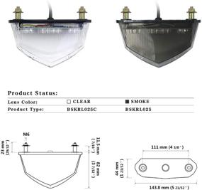 img 1 attached to Integrated Motorcycle 25 LEDs CLear Tail Light With Brake Stop Alert Turn Signal Function Universal For Dirt Bike Buggy Chooper Cruiser ATV (Clear/Stop Alert)
