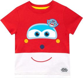 img 3 attached to 👕 Jett T-Shirt and Shorts Set - Super Wings Boys Collection