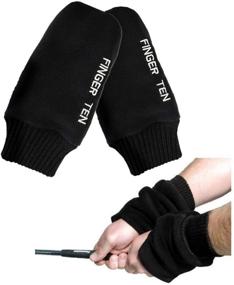 img 3 attached to 🧤 FINGER TEN Winter Golf Gloves Men Mitts Mitten Warm Fleece in Pair, Soft and Comfortable Pull Up Fit Set