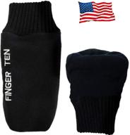 🧤 finger ten winter golf gloves men mitts mitten warm fleece in pair, soft and comfortable pull up fit set logo