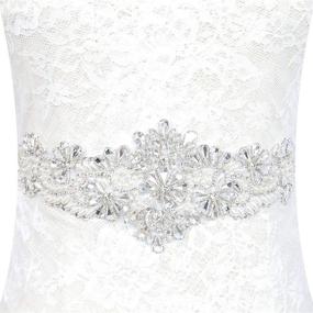 img 4 attached to Pardecor Rhinestone Applique: Stunning Crystal Wedding Accessories for Women's Belts