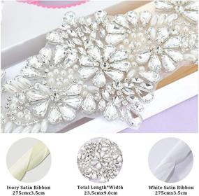 img 1 attached to Pardecor Rhinestone Applique: Stunning Crystal Wedding Accessories for Women's Belts