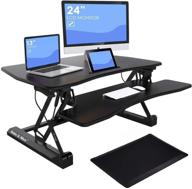 adjustable standing convert monitor workstation logo