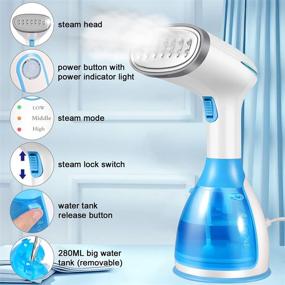 img 3 attached to Efficient Wrinkle Remover: Portable Handheld Steamer for 👕 Clothes with Fast 15-Second Heat-up and Large Detachable Water Tank