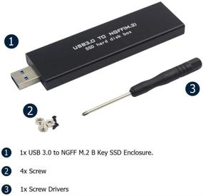 img 3 attached to 🔍 GODSHARK M.2 SSD Корпус: Беспроводный адаптер USB к M.2 SATA SSD с корпусом, портативный высокопроизводительный внешний корпус для M.2 2230 2242 2260 2280, без необходимости кабеля