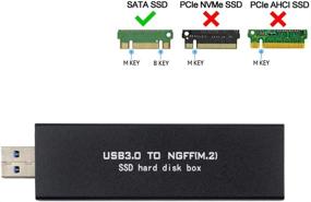 img 4 attached to 🔍 GODSHARK M.2 SSD Корпус: Беспроводный адаптер USB к M.2 SATA SSD с корпусом, портативный высокопроизводительный внешний корпус для M.2 2230 2242 2260 2280, без необходимости кабеля