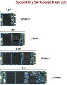 img 1 attached to 🔍 GODSHARK M.2 SSD Корпус: Беспроводный адаптер USB к M.2 SATA SSD с корпусом, портативный высокопроизводительный внешний корпус для M.2 2230 2242 2260 2280, без необходимости кабеля