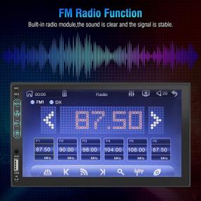 img 2 attached to Автомагнитола APHQUA - совместимость с Apple Carplay/Android Auto, 7-дюймовый Full HD сенсорный экран емкостного типа, Bluetooth, USB-порт, вход A/V, приемник радио AM/FM, функция Mirror Link, поддержка задней камеры.