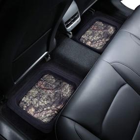 img 1 attached to 🍃 Mossy Oak Heavy Duty Deep Dish Rubber Floor Mats - Ultimate All-Weather Car Protection (4 Pcs) - Trim-to-Fit – Officially Licensed