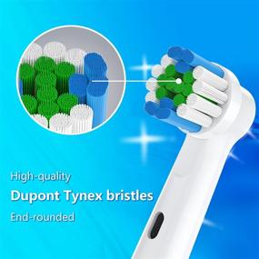 img 1 attached to 4 Pack Replacement Round Brush Heads for Braun Oral-B Electric Toothbrushes - Compatible with Precision Clean and Rechargeable Models